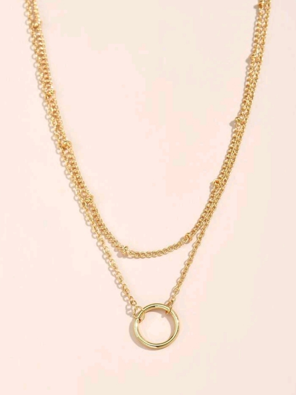 Anthropologie Sage Minimalist Dainty Trendy Layered Gold Necklace